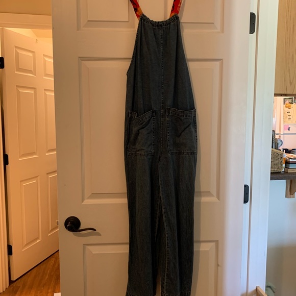 FREE PEOPLE JOYRIDE CROPPED DENIM JUMPSUIT - Picture 8 of 12